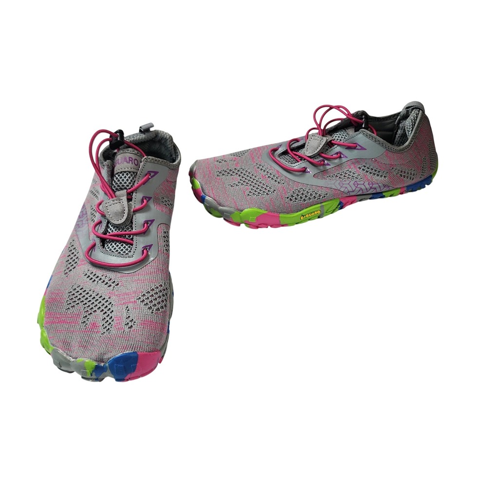 Saguaro Barefoot Water Shoes Womens 42 US 11 Grey Pink Minimalist Hiking Swim